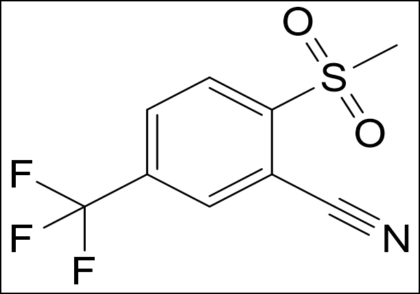 2- (metilsulfonil) -5- (trifluorometil) benzonitril; CAS nu .: 1361385-30-9
